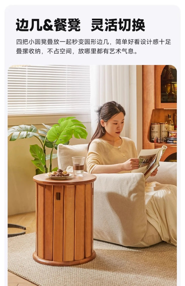 Solid Wood Dining Chair Stackable Home Eating Middle and Ancient Jenga  Modern Furniture Comedor 4 Sillas  Modern Dining Table Aimak Store