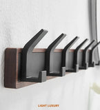 Walnut Coat Wall Hook Wall Hanging Coat Rack for Bathroom Kitchen Bedroom Hallway Wall Hooks Coat Clothes Holder Aimak Store
