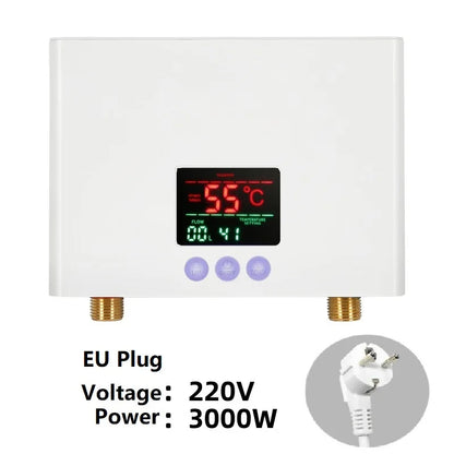 110-220AC Instant ElectricTankless Water Heater Hot Instantaneous Water Heater System for Kitchen Bathroom with remote control