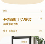 Simple and Luxurious Stackable Square Stool Enlarged and Thickened Round Stool Dirt Resistant Technology Cloth Stool Aimak Store