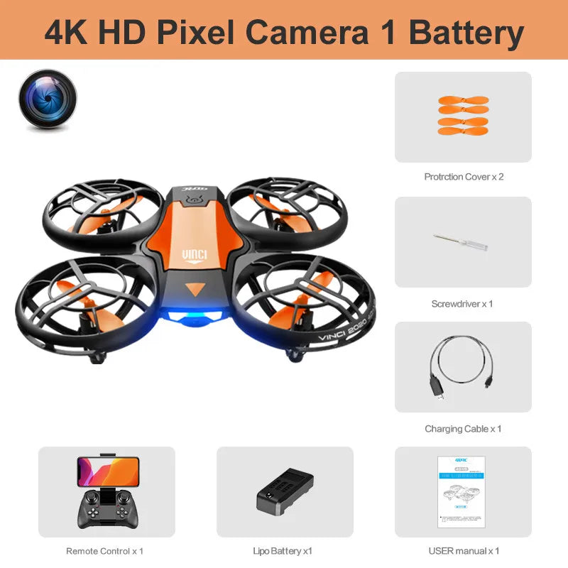 4DRC V8 Mini Drone 4k profession HD Wide Angle Camera 1080P WiFi fpv Drones Height Keep Remote Control Helicopter Gift Toys Aimak Store