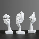 Resin Abstract Mask Statues European Miniature Figurines for Interior Home Office Study Desktop Figure Ornament Decor Gift Aimak Store