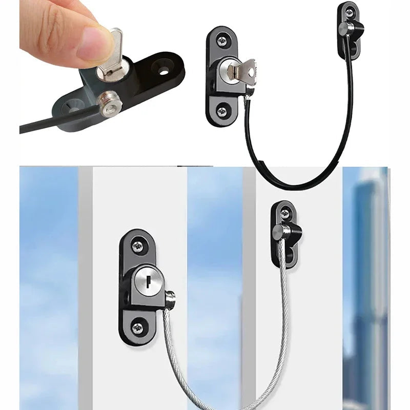White/Black Child Safety Lock Home Window Door Cabinet Locks Key for Babies Care Refrigerator Drawer Security Protection Aimak Store