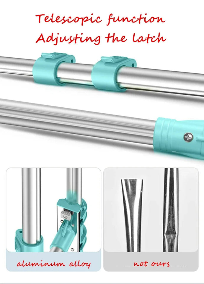 Extendable Window Glass Cleaning Household Tool High Building Retractable Pole Washing Dust Cleaner Brush Dry Wet Scraper Wiper Aimak Store