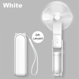 Portable Mini Fan 2000mAh USB Rechargeable 3 Speed Handheld Foldable Fan Hand Held Small Pocket Travel Fan with Handy Power Bank Aimak Store