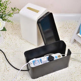 Cable Storage Box Wooden Power Line Storage Case Dustproof Charger Socket Organizer Wire Case Home Cable Winder Organizer Aimak Store
