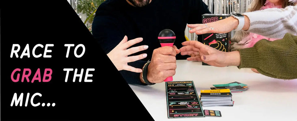 Lucky Egg Official Grab The Mic Family Karaoke Board Game 2-10 Players Game For Hilarious Game Nights Birthday Party Kids Gift Aimak Store