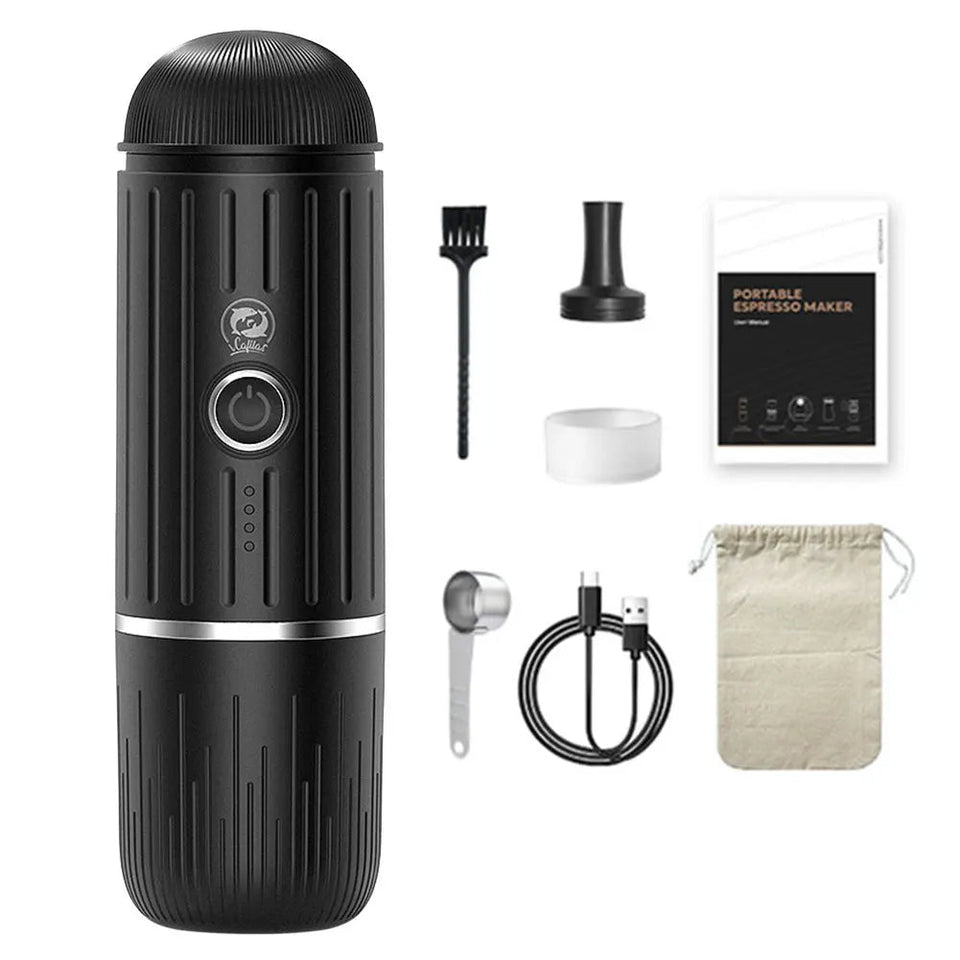 Portable Coffee Maker Electric Espresso Machine Compatible with Capsule & Ground Coffee Capsules Coffee Maker 2 In 1 for Hiking Aimak Store
