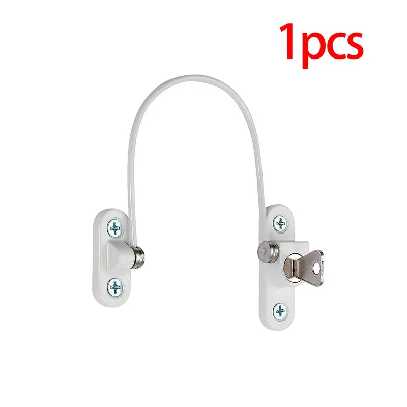 White/Black Child Safety Lock Home Window Door Cabinet Locks Key for Babies Care Refrigerator Drawer Security Protection Aimak Store