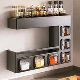 Kitchen seasoning rack wall hanging non-punching multi-functional storage seasoning jar household a complete set of combinations Aimak Store