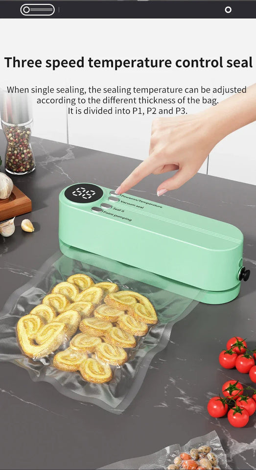 BIESUO Mini Wireless Fully Automatic Vacuum Sealing Machine Household Small Portable Food Packaging Plastic Sealing Machine Aimak Store