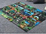 Children Playmat Activity Surface Waterproof Map Kids Animal Road Toy Baby Dinosaur Road Portable Carpet Farm Road Non-Toxic Mat Aimak Store
