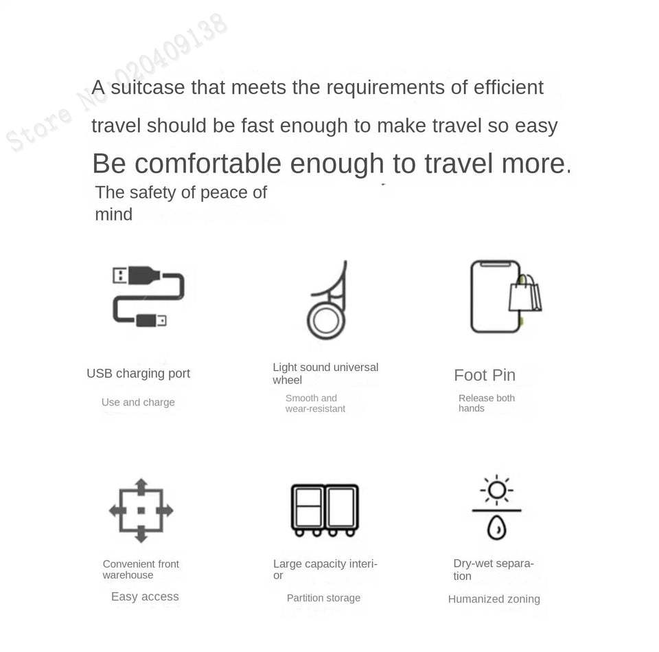 New Front Opening Suitcase Cabin Trolley Case 20/24/26/28 inch Aluminum Frame Large Capacity Luggage usb Charging TSA Lock Aimak Store