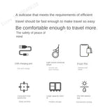 New Front Opening Suitcase Cabin Trolley Case 20/24/26/28 inch Aluminum Frame Large Capacity Luggage usb Charging TSA Lock Aimak Store