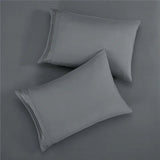 Embroidery Brushed 3/4 Pieces Bed Set Flat Sheet Fitted Sheet Pillowcase Bedding Set for Twin Full Queen King Pillow Sham Soft Aimak Store