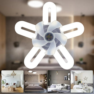 E27 Silent Ceiling Fan Light Ceiling Fan Light Bulb 3 Speed Adjustable 60W Remote Control Electric Fan Chandelier Eye Protection Aimak Store