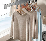 Foldable No Drill Wall Mounted Clothes Drying Rack, Indoor Outdoor Retractable Hanger, Space-Saving Design for Balcony Aimak Store