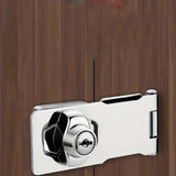 No Punching Three-fold Drawer Two-fold Lock Plate Buckle 90°180° Installation Wooden Door Sliding Door Wardrobe File Cabinet Aimak Store