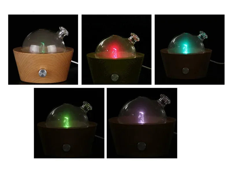 20ML Wooden Glass Aromatherapy Pure Essential Oils Diffuser Waterless Aroma Diffuser Air Nebulizer Household Humidifier For Home Aimak Store