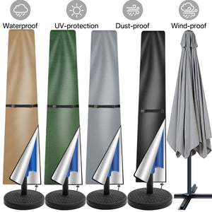 Oxford Cloth Waterproof Parasol Cover Outdoor Garden Patio Anti-UV Windproof Rainproof Sunshade Umbrella Cover with Pole &Zipper Aimak Store