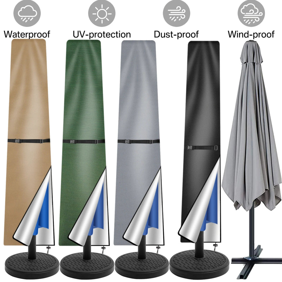 Oxford Cloth Waterproof Parasol Cover Outdoor Garden Patio Anti-UV Windproof Rainproof Sunshade Umbrella Cover with Pole &Zipper Aimak Store