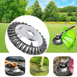 Steel Wire Wheel Garden Weed Brush Lawn Mower Grass Eater Trimmer Brush Cutter Tools Garden Grass Trimmer Head Weed Brush Aimak Store