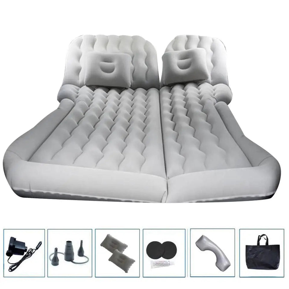 68.9*51.2in Portable Car Inflatable Camping Mattress With Pillows Air Pump Auto Air Bed Mattress SUV Sleeping Pad Tools Aimak Store