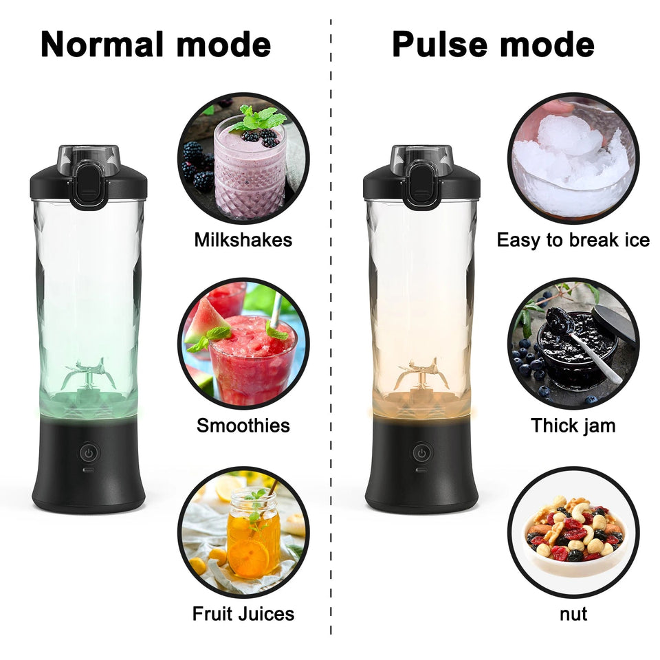 New Portable Blender 600ML Electric Juicer Fruit Mixers 4000mAh USB Rechargeable Mini Smoothie Blender Orange Juicer Machine Aimak Store