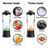 New Portable Blender 600ML Electric Juicer Fruit Mixers 4000mAh USB Rechargeable Mini Smoothie Blender Orange Juicer Machine Aimak Store