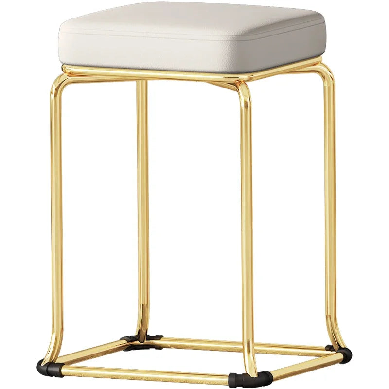 Simple and Luxurious Stackable Square Stool Enlarged and Thickened Round Stool Dirt Resistant Technology Cloth Stool Aimak Store