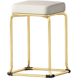 Simple and Luxurious Stackable Square Stool Enlarged and Thickened Round Stool Dirt Resistant Technology Cloth Stool Aimak Store