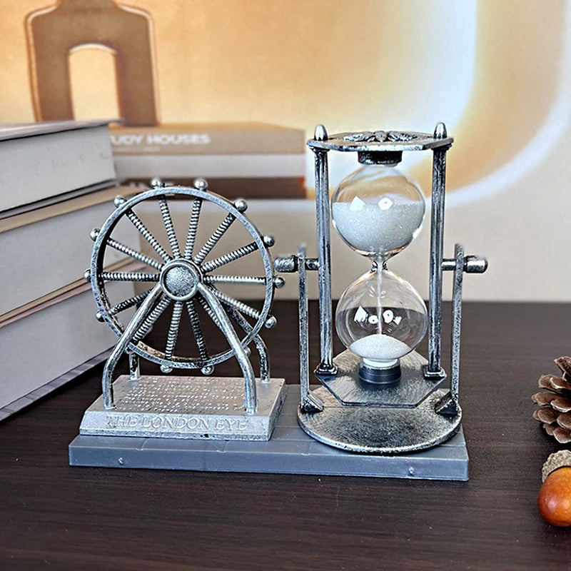 Creative Student Gift Retro Ferris Wheel Quicksand Hourglass Ornaments Domestic Desktop Decoration Crafts Aimak Store