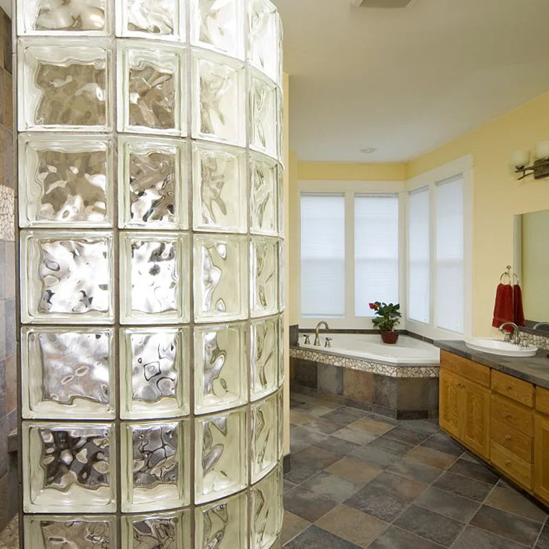 Pack 6 Square Hollow Bricks for Home Decoration, Glass Brick, Screen Room Divider, Office and Hotel Partition Wall, 7.5in(19cm), Aimak Store