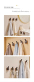 Walnut Coat Wall Hook Wall Hanging Coat Rack for Bathroom Kitchen Bedroom Hallway Wall Hooks Coat Clothes Holder Aimak Store