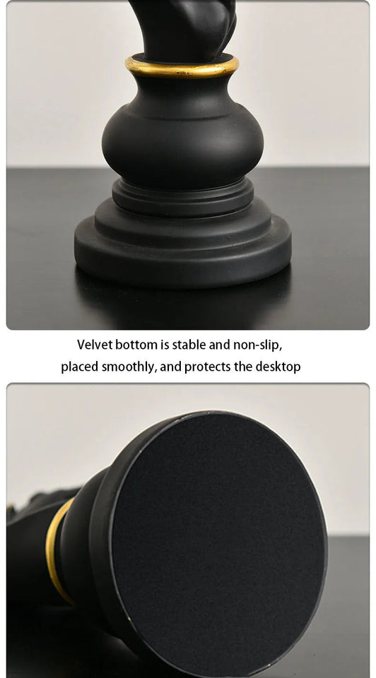 Chess Pieces Statue Resin King Queen Figure For Interior Home Living Room Office Sculpture Study Decoration Piece Ornament Aimak Store