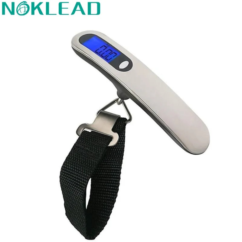 50kg 10g Portable LCD Digital Scale Electronic Luggage Suitcase Scale Weigh Balance Travel Hand Hanging Steelyard Belt Scale Aimak Store