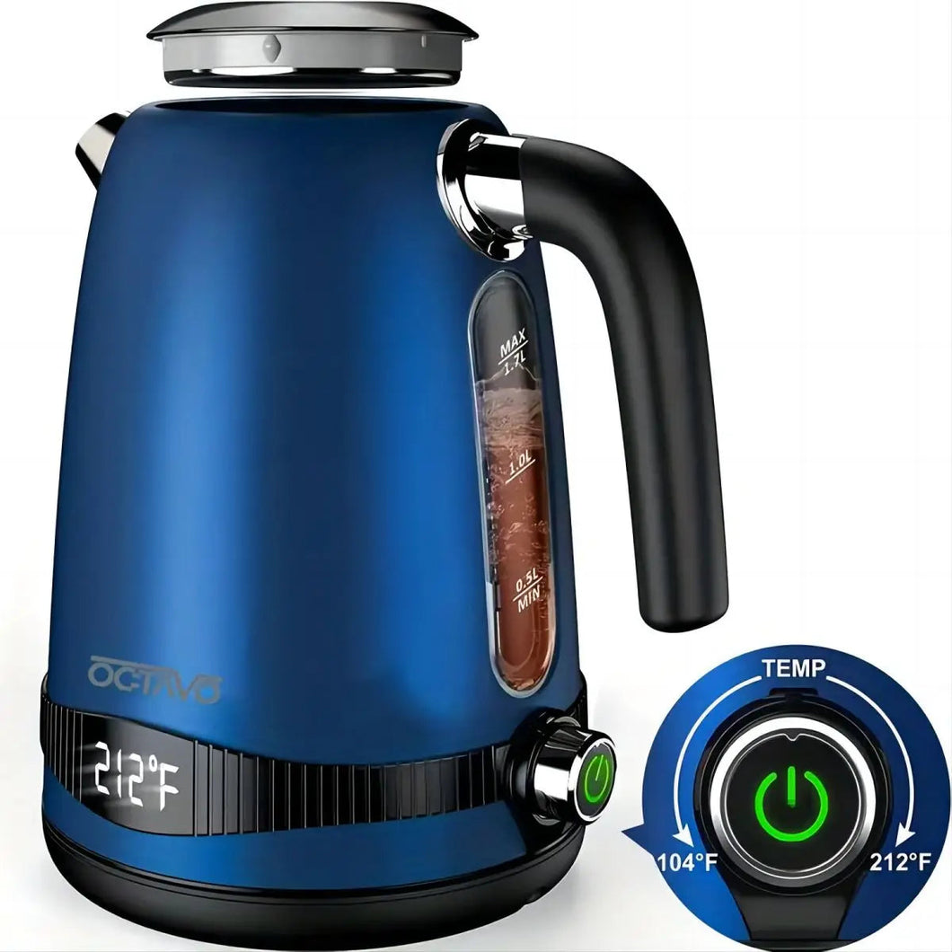 1pc 1.8QT Electric Kettle, US Plug, Temperature Control With 7 Heat Settings & LED Display,   (1100W) , Kitchen and home Aimak Store