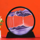 3D Moving Sand Art Nordic Creative Oranment Liquid Hourglass Flowing Sand Sandscape Round Quicksand Painting Home Decor Gifts Aimak Store