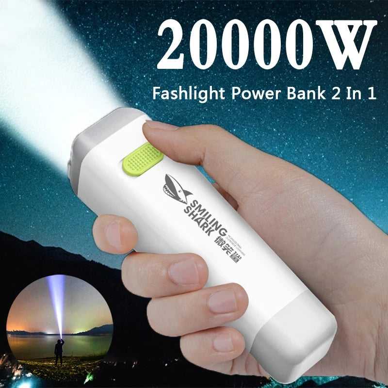 Portable Mini Highlight Flashlight Outdoor Floodlight Long Battery Life Waterproof Camping Light Power Bank Flashlight Aimak Store