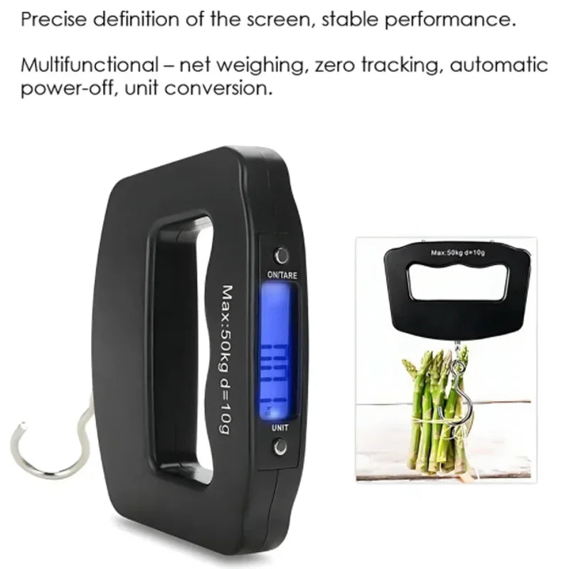 50kg/10g Digital Luggage Scale Electronic Portable Suitcase Travel Weighs With Backlight Electronic Travel Hanging Scales Aimak Store