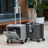 New Front Opening Lid Suitcase Multifunctional Mini Luggage Aluminium Frame 18/20 Boarding Box Trolley Case Cabin Bag Aimak Store