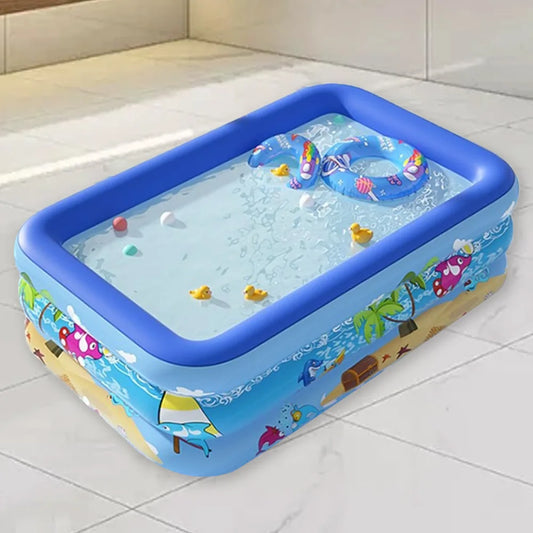 Inflatable Swimming Pool Cartoon Pattern Framed Swimming Pool Thickening Swimming Pool for Toddler Kids