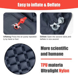 Outdoor Camping Inflatable Mattress Sleeping Pad With Pillows Ultralight Air Mat Built In Inflator Pump Hiking Aimak Store