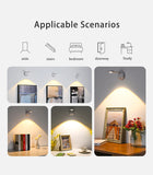 Wall Lamp Rechargeable Intelligent Human Sensing Wireless Night Light Dimmable LED Spotlights for Decoration Painting Lighting Aimak Store