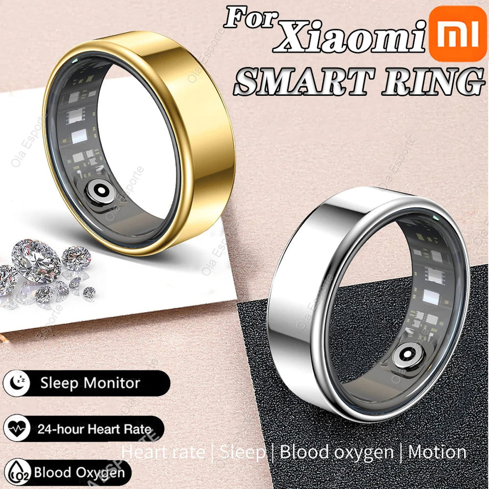 For Xiaomi Smart Ring Men Women, Body temperature, Heart Rate and Blood Oxygen Monitor, IP67 & 5ATM Waterproof, Multi-sport Mode Aimak Store