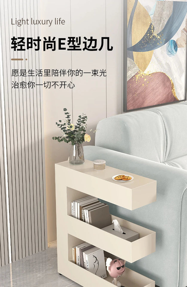 Nordic Space-saving Iron Art Coffee Table Home Living Room Furniture Gap Bookshelf Floor-to-ceiling Bay Window Storage Rack Aimak Store