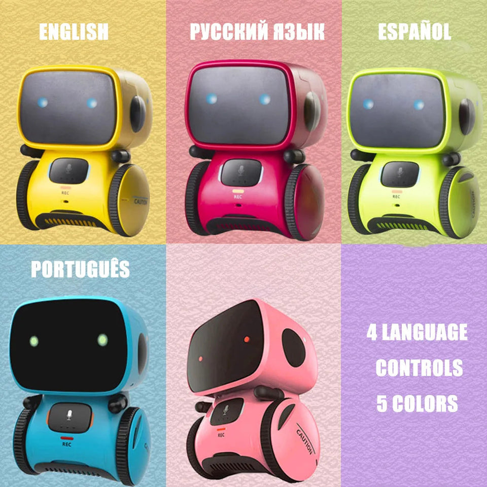 Toy Robot Intelligent Robots Russian & English & Spanish Version Voice & Touch control Toys Interactive Educational RC Robot Aimak Store
