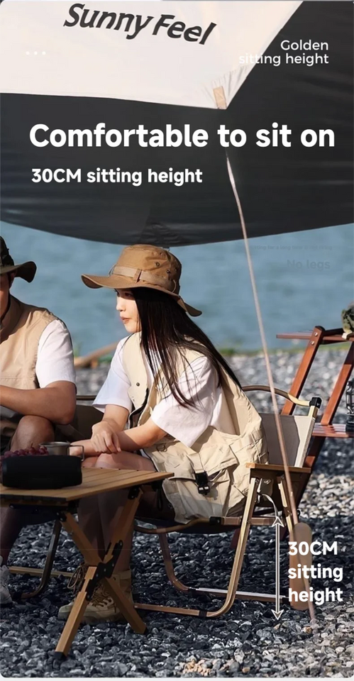 SUNNYFEEL Camping Kermit Chair Durable 200KG Load Bearing Portable Outdoor Folding Chair with 54cm Wide Seat for Hiking Fishing Aimak Store