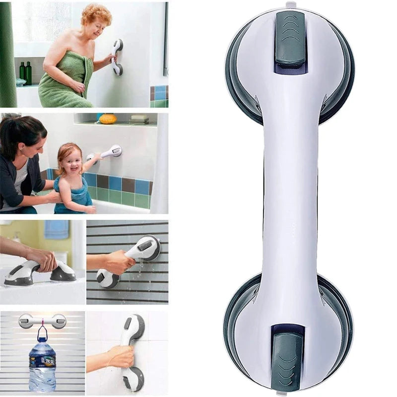 New Shower Handle Grab Bars Ultra Grip Dual Locking Safety Suction Cups Helping Handle Anti Slip Support for Toilet Bathroom Aimak Store
