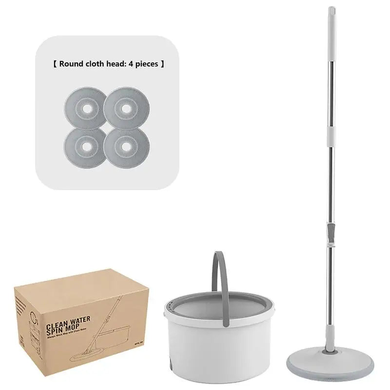 Self Wash Spi n Mop and Bucket with Wringer Set Adjustable Dirty and Clean Water Separation Mop Floor Cleaning Spinning Mop Aimak Store